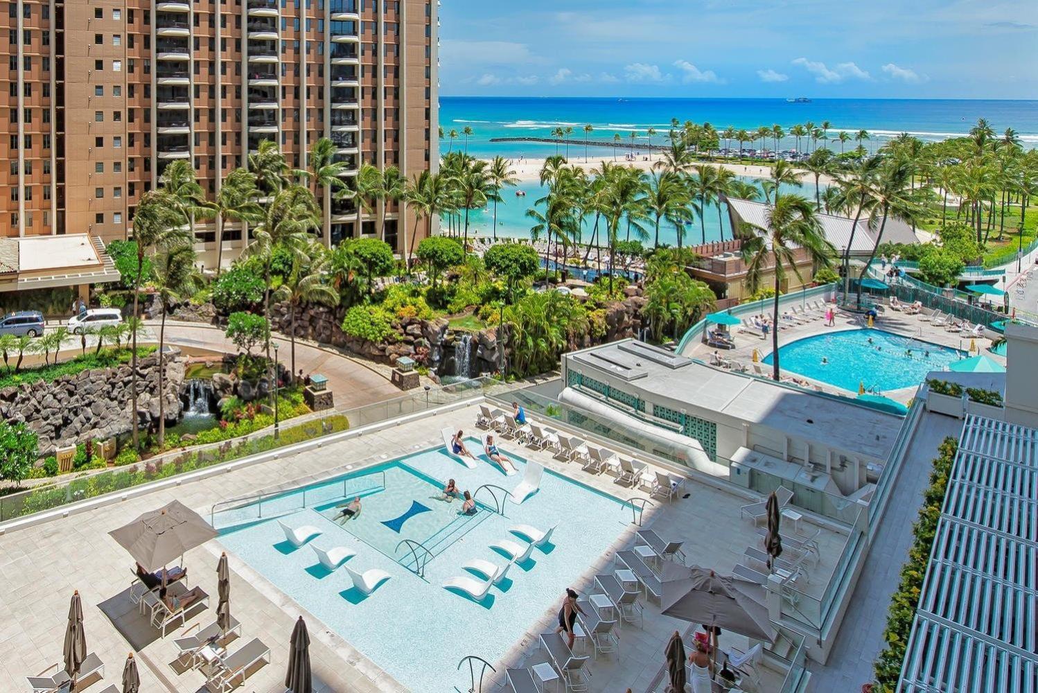 Ilikai Tower One Bedroom Lagoon View Waikiki Condos With Lanai & Free Wifi Honolulu Chambre photo
