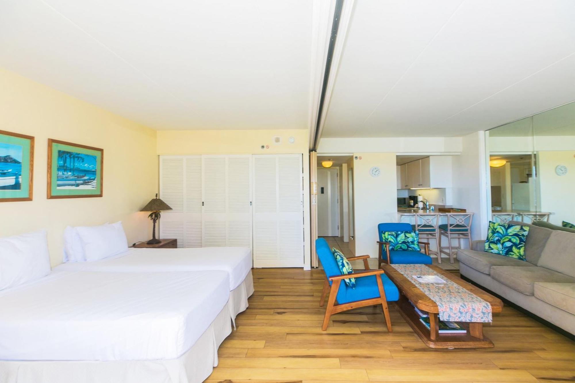 Ilikai Tower One Bedroom Lagoon View Waikiki Condos With Lanai & Free Wifi Honolulu Chambre photo